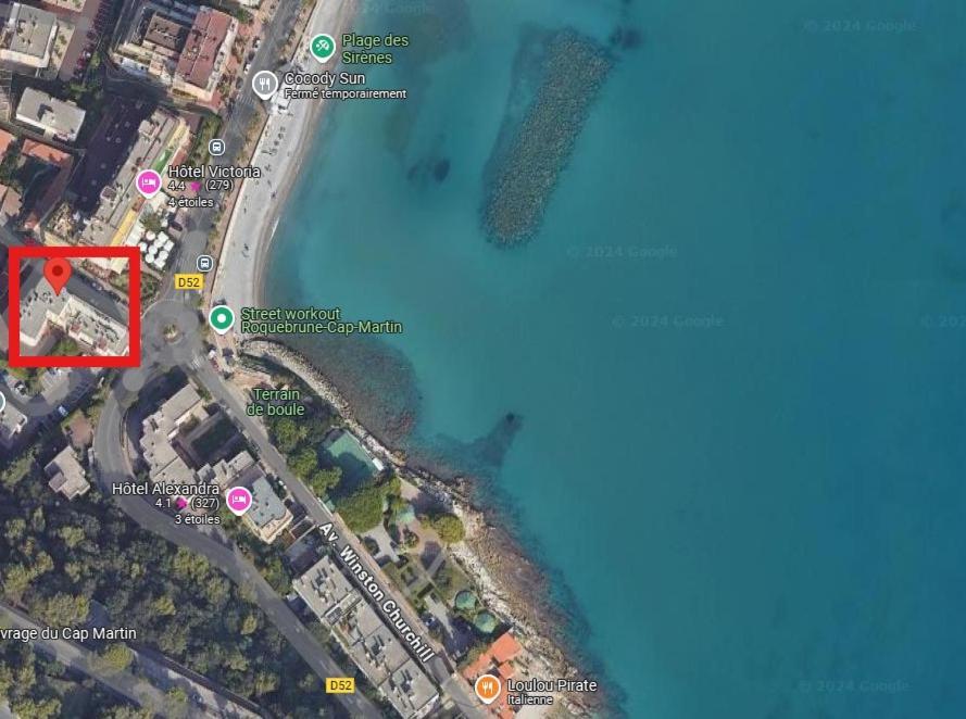 La Perle 2 P Terrasse Vue Mer 1Min Plage Clim Roquebrune-Cap-Martin Exterior foto